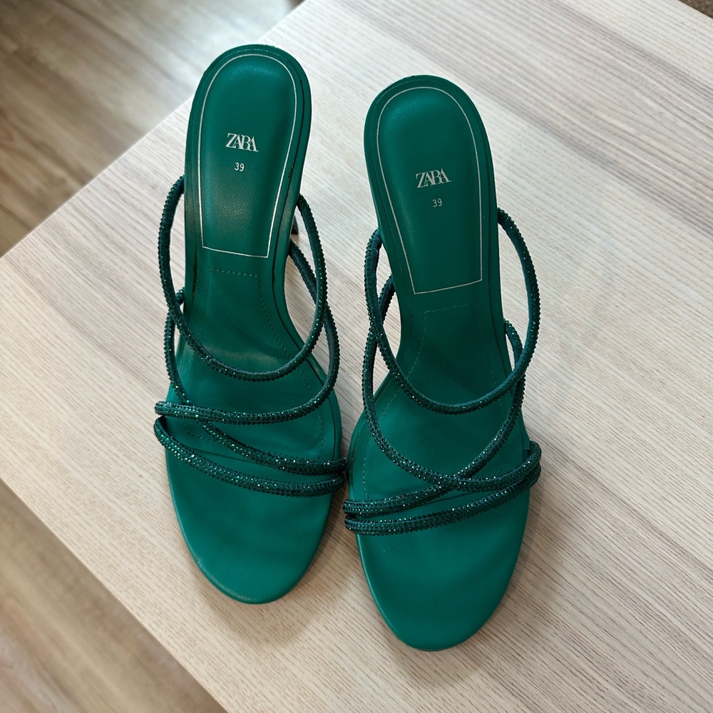 Zara Green Heels